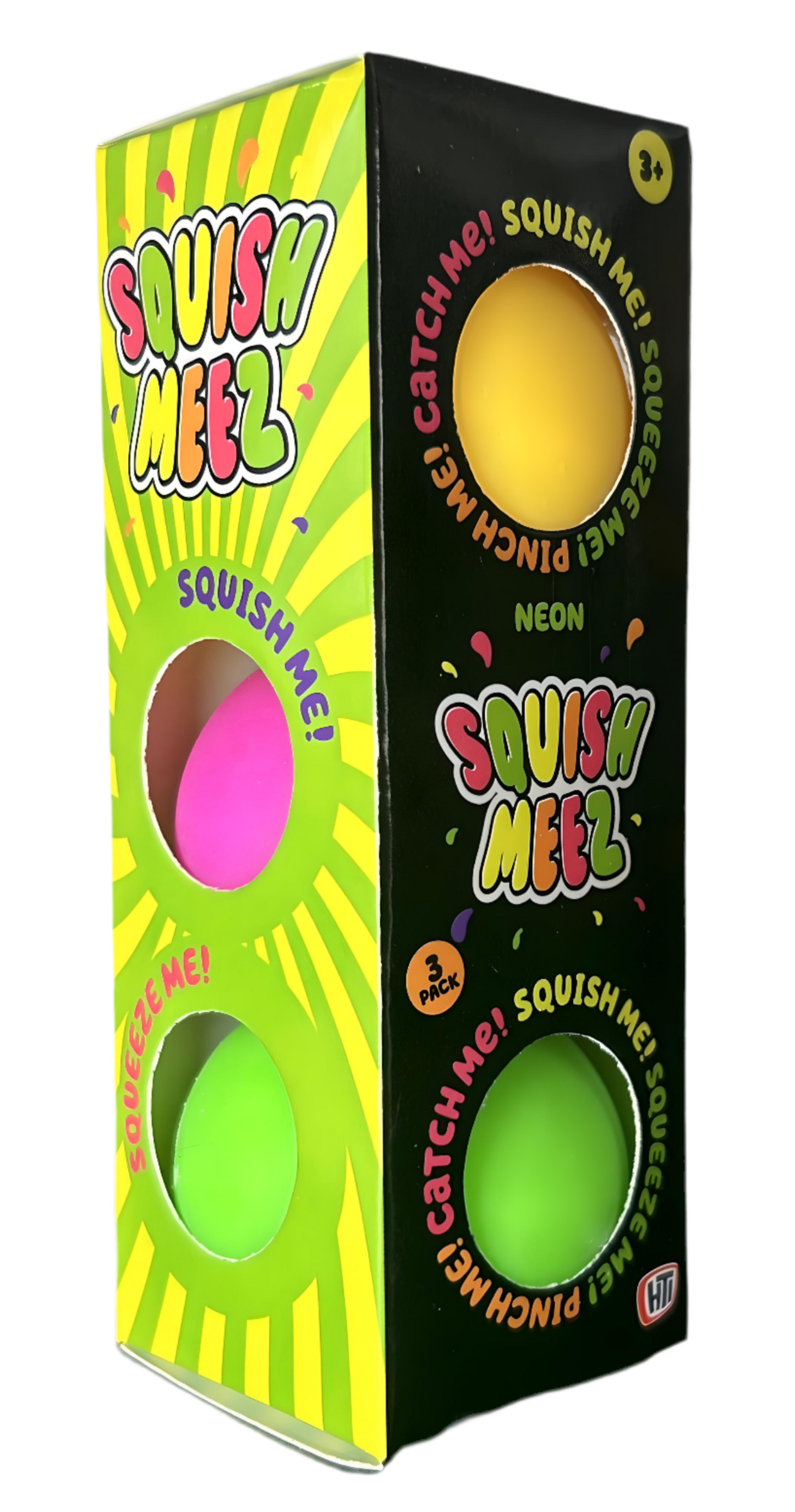 Neon Mini Squish Meez Balls (3 Pack)