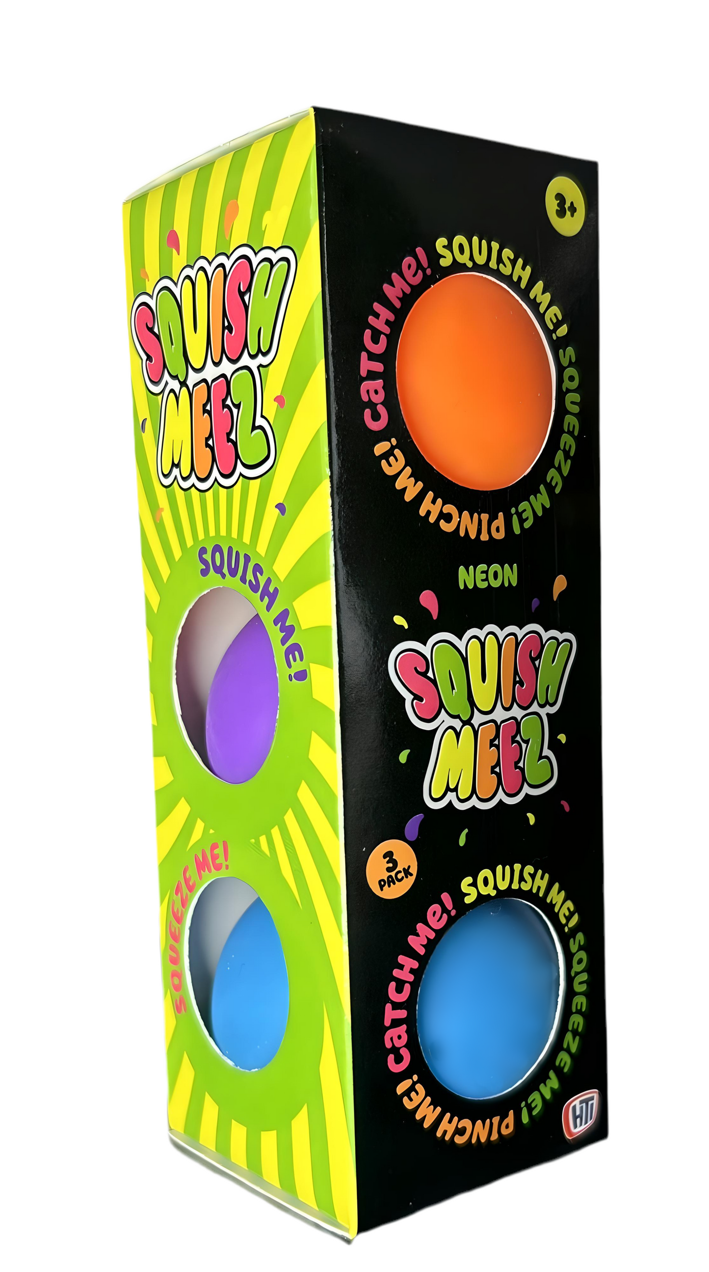Neon Mini Squish Meez Balls (3 Pack)