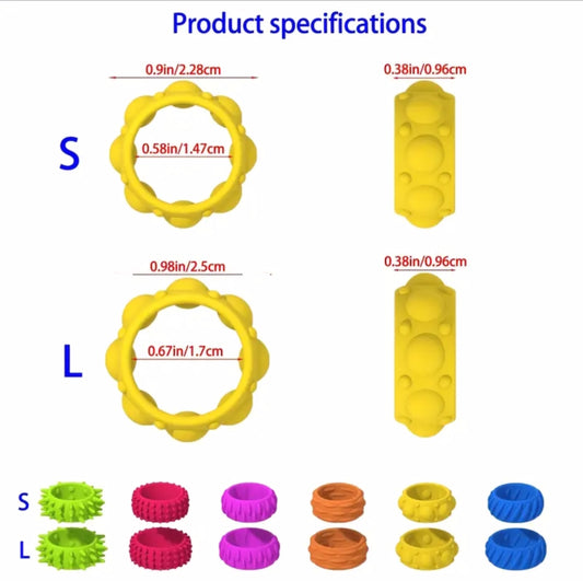 Sensory Textured Soft Fidget Rings