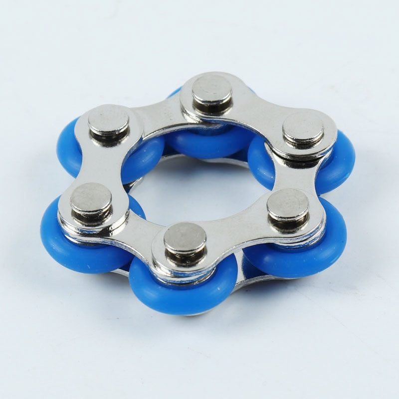 Metal bike roller chain spinner - Blue