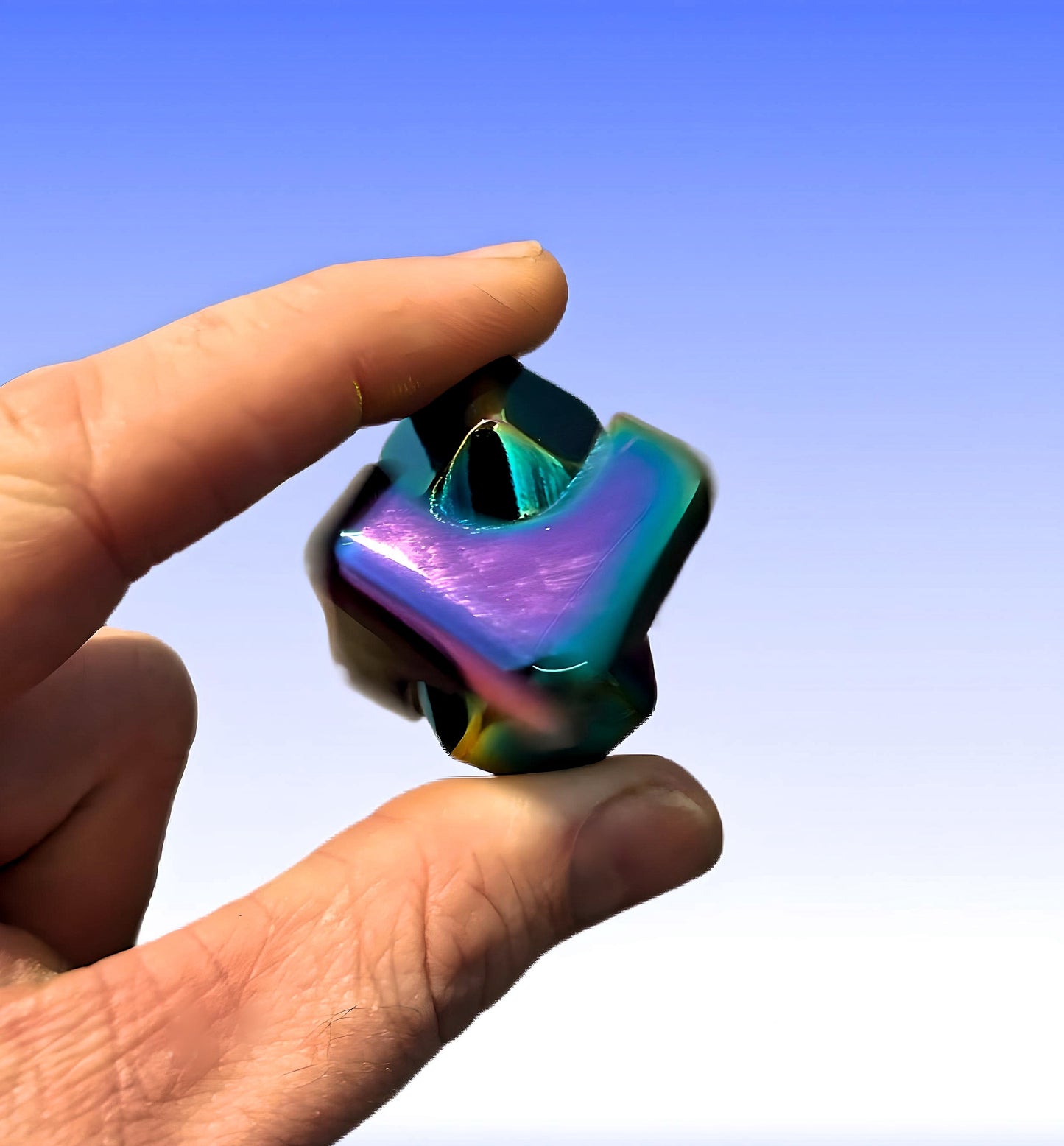 Rainbow Fidget Spinning Cube