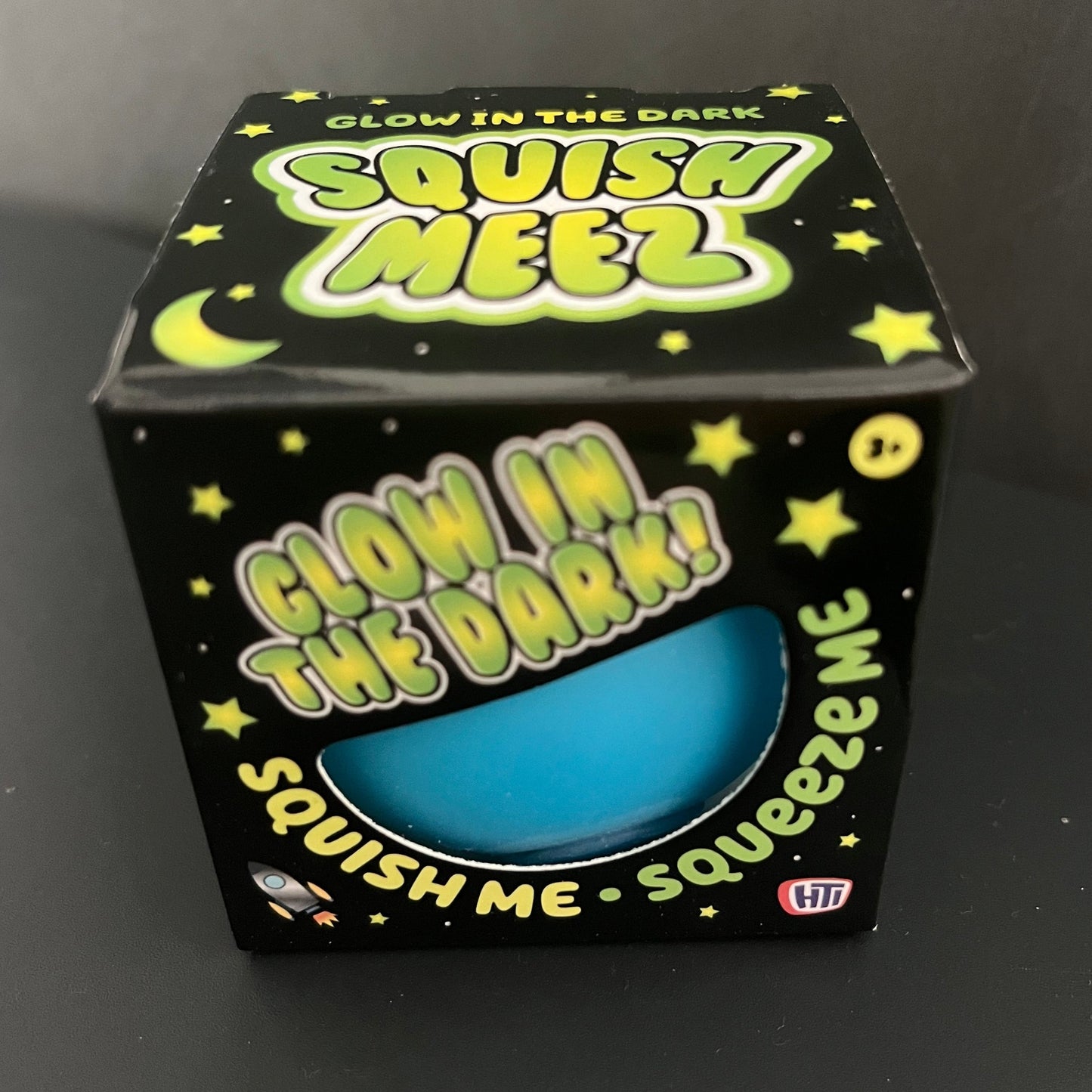 Squish Meez Glow in the Dark Stress Ball blue