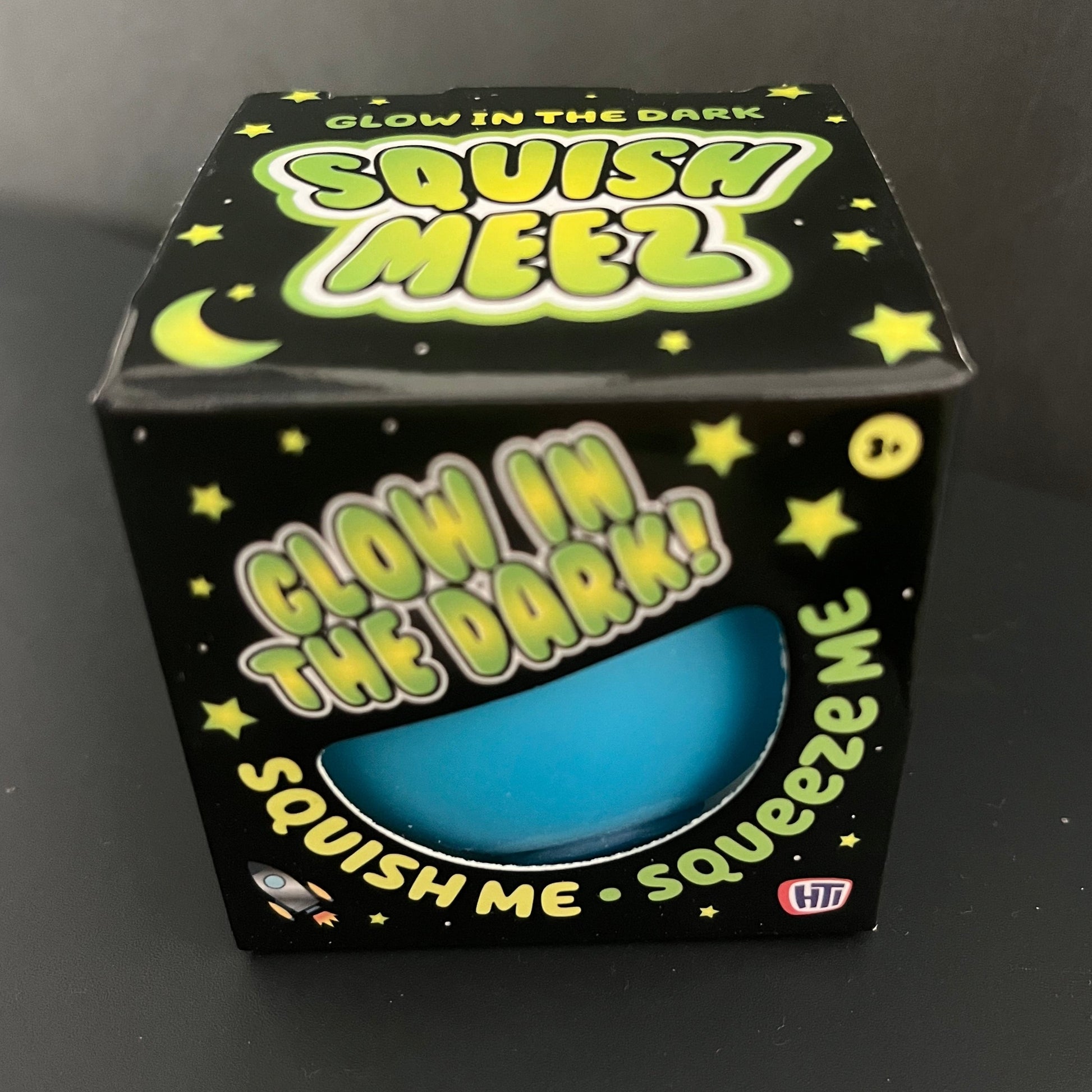 Squish Meez Glow in the Dark Stress Ball blue