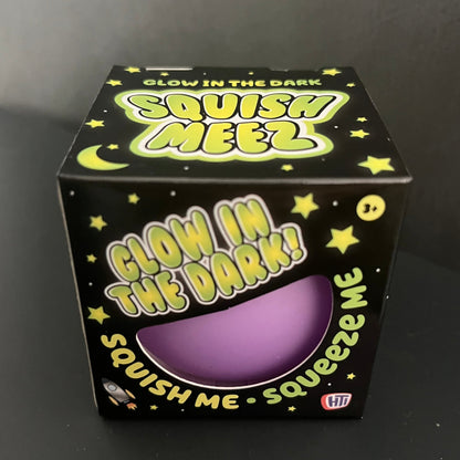 Squish Meez Glow in the Dark Stress Ball purple