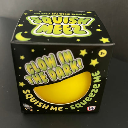 Squish Meez Glow in the Dark Stress Ball yellow