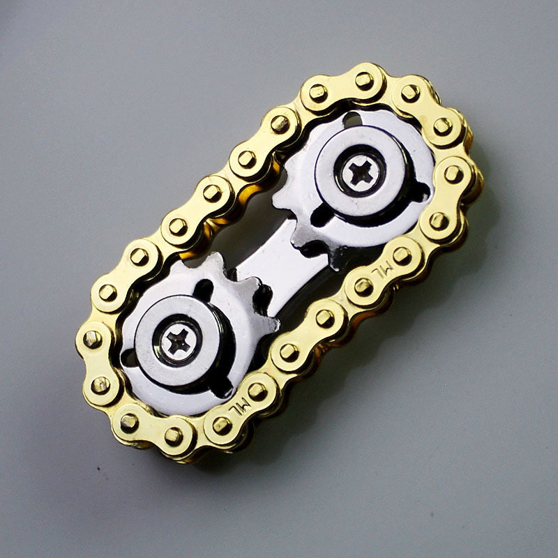 Bike chain metal fidget toy - Silver and Gold