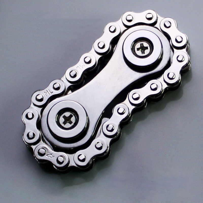 Bike chain metal fidget toy - All silver