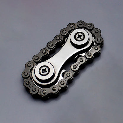 Bike chain metal fidget toy - Silver and Black