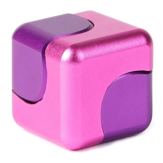 fidget spinning cube pink purple