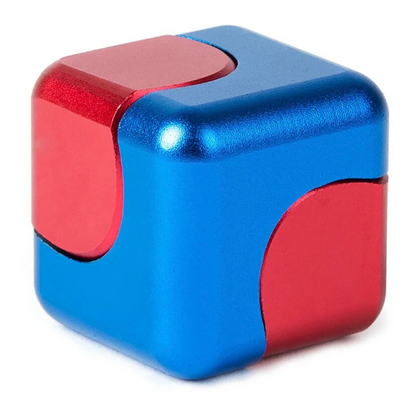 fidget spinning cube red blue