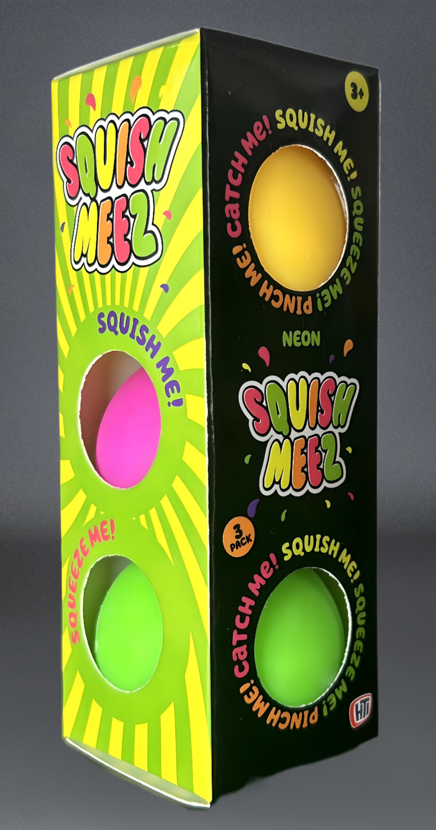 Neon Mini Squish Meez Balls (3 Pack)