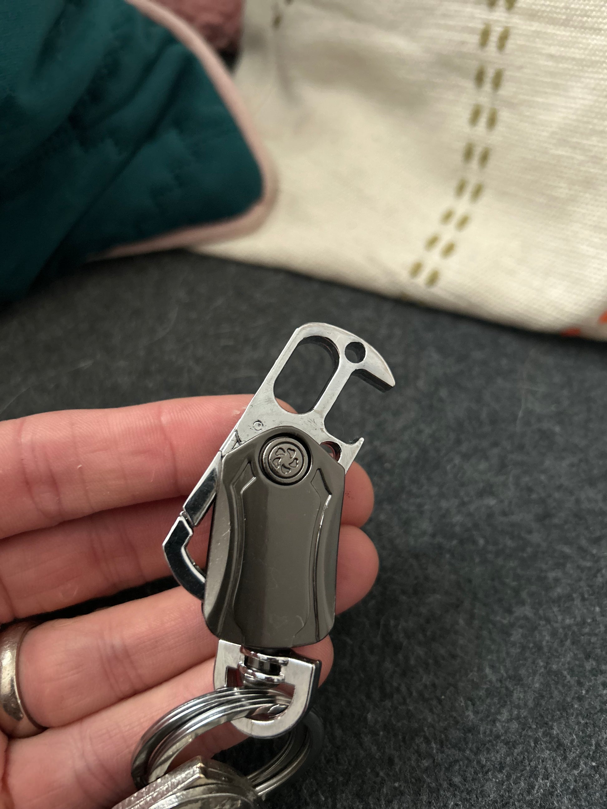 keychain metal bottle opener and clip