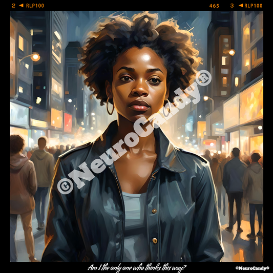 'Am I The Only One Who Thinks This Way?' (Woman) - Digital Art-NeuroCandy®