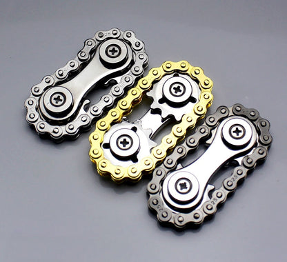 Set of 3 Bike Chain metal fidget toys