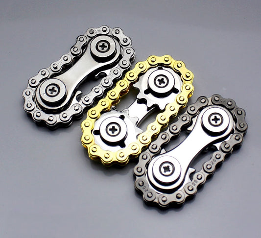 Set of 3 Bike Chain metal fidget toys